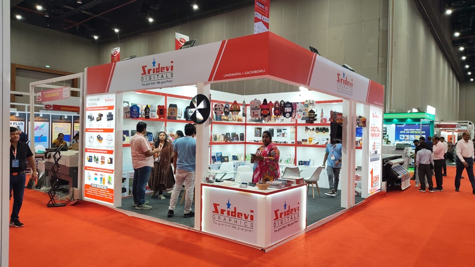Trade show exhibition booth setup