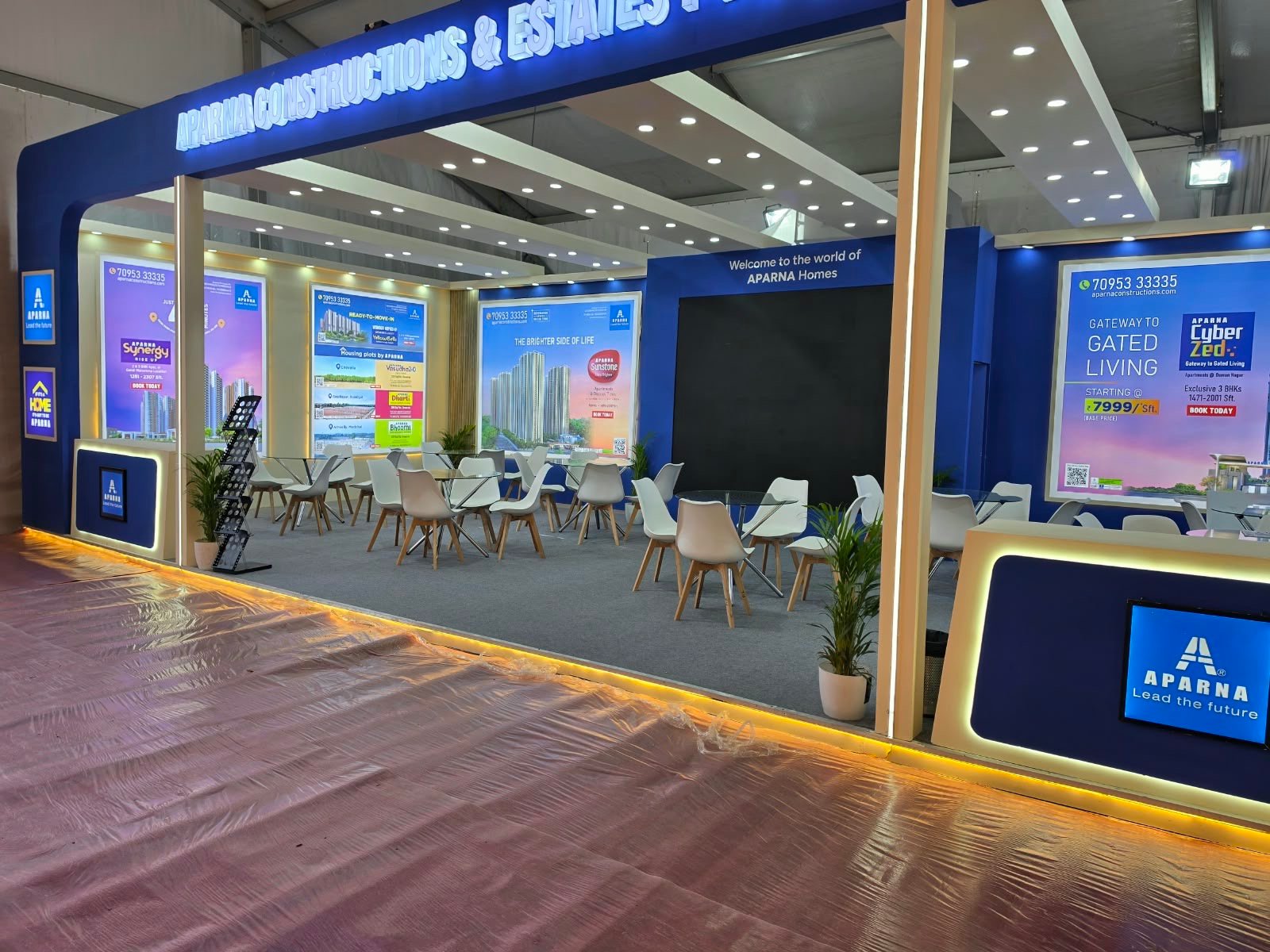 Premium exhibition booth and branding setup